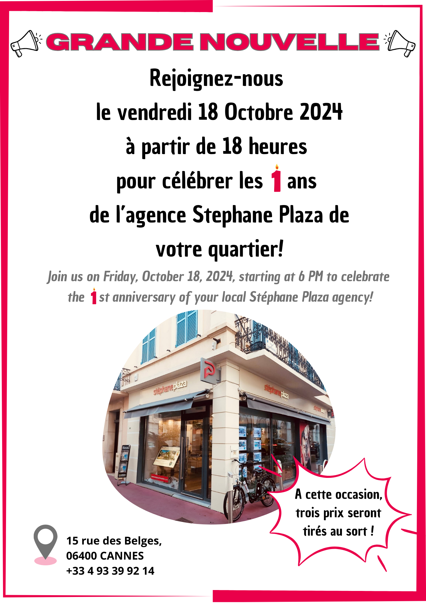 L'Agence Stéphane Plaza Cannes Pointe Croisette fête ses 1 an ! 🎉